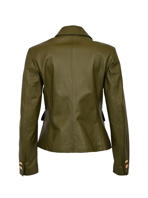 Giacca Georgia in pelle Tagliatore | GEORGIA CHI25-02 OLIVE678